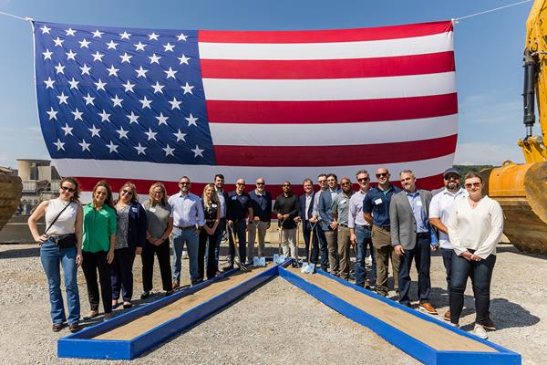 Aligned Data Centers and community partners at the Project Phoenix groundbreaking in Shippingport, Pennsylvania