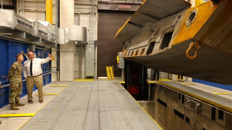 Anniston Army Depot combat vehicle welding facility in Alabama