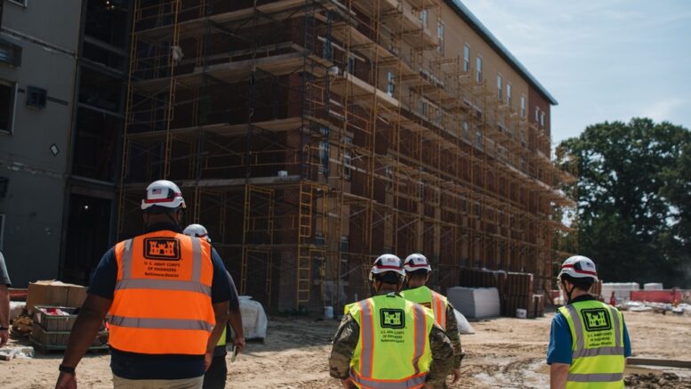 Construction at Fort Meade, Maryland, during a US Army Corps of Engineers site visit. Photo by Thomas I. Deaton / US Army.
