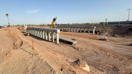 Construction progress on Phoenix Sky Harbor International Airport's Taxiway U project