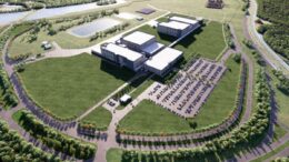 Rendering of Eli Lilly's planned pharmaceutical manufacturing facility in Virginia